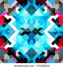 small pixels colored geometric background seamless pattern vector illustration