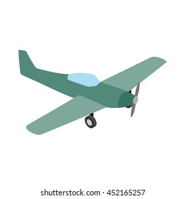 Small plane icon in isometric 3d style isolated on white background. Air transport symbol