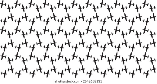 small plane silhouettes - vector illustration