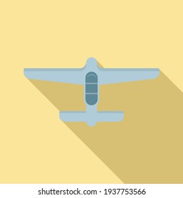 Small plane taxi icon. Flat illustration of Small plane taxi vector icon for web design