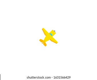 Small plane vector flat icon. Isolated propeller, small aircraft, airplane emoji illustration 