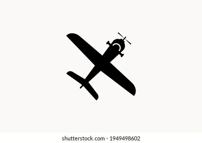 Small Plane Vector Flat Icon. Isolated Propeller, Small Aircraft, Airplane Emoji Illustration