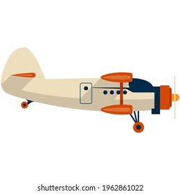 Small plane vector icon illustration isolated on white