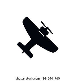 Small Plane Vector Illustration. Single Engine Propelled Aircraft.