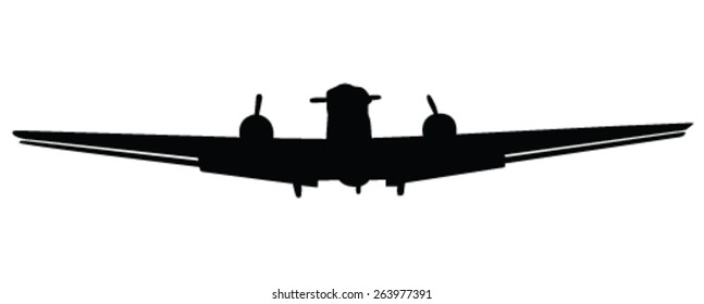 small plane vector silhouette
