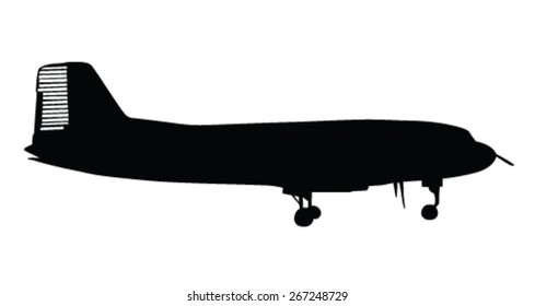 small plane vector silhouette