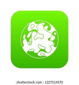 Small planet icon digital green for any design isolated on white vector illustration