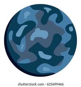 Small planet icon flat isolated on white background vector illustration