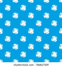 Small planet pattern repeat seamless in blue color for any design. Vector geometric illustration