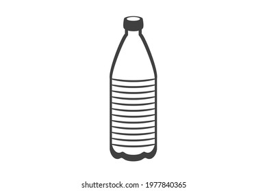 Small plastic bottle line design icon on a white background.