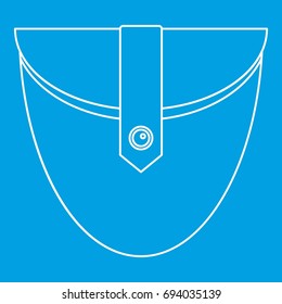 Small pocket icon blue outline style isolated vector illustration. Thin line sign