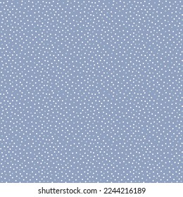 Small Polka Dot Poly Cotton White Dots on Navy Fabric by The Yard