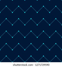 Small Polka Dots colorful seamless pattern on a navy blue background