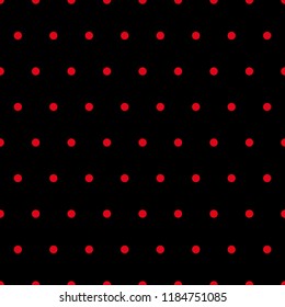 Small Polka Dots Ladybug seamless background pattern in black and red