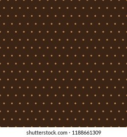 Small Polka Dots seamless pattern on a brown background