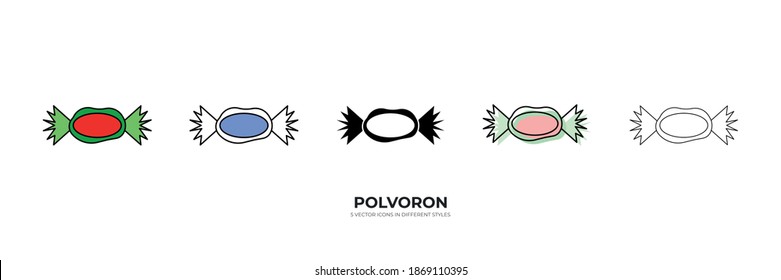 small polvoron vector type icon