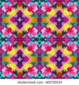 small polygons retro geometric seamless pattern vector illustration