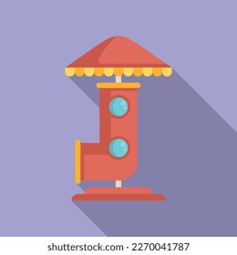 Small pool tube icon flat vector. Water park. Aquatic play