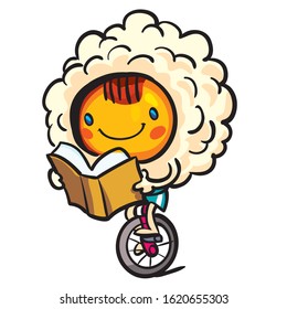 small popcorn on a unicycle