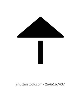 Small Post House Silhouette with Simple Roof and Door Design