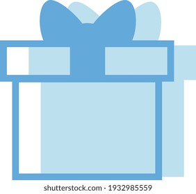 Small present, illustration, vector on white background.