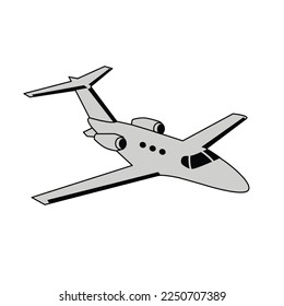 small private airplane vector design