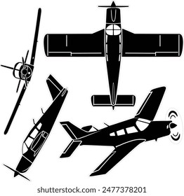 Pequeño esquema del conjunto de Vector de avión privado