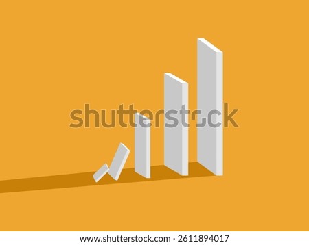 Small problems cause bigger problems. Domino effect, the entire board collapses