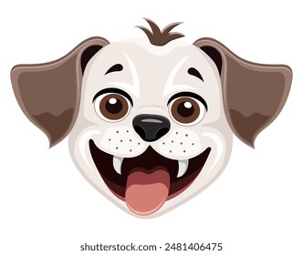 small puppy dog flat cartoon vector illustration isolated on white background