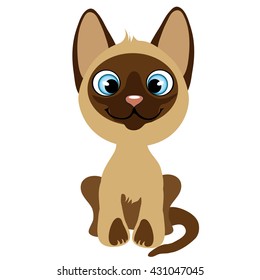 Small purebred kitten. Vector illustration.