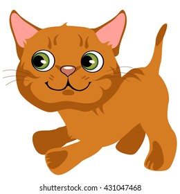 Small purebred kitten. Vector illustration.