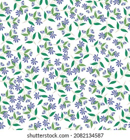 Small purple flowers seamless pattern