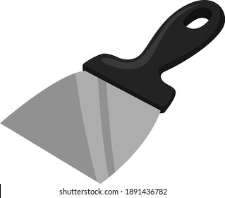 Small putty knife, illustration, vector on a white background.
