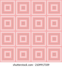 tetragón rosa pequeño cuadranglar y geométrico cuadrado blanco en cuadrático grande, textura de fondo. ilustración de patrón sin fisuras, diseño plano para envoltura, regalo, textil, papel de pared e impresión 