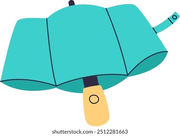 Small Rain Umbrella Folded Vector Illustration