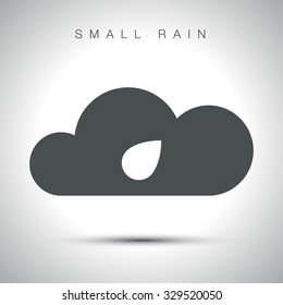Small rain Weather icon vector