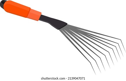 Pequeños rastrillos, ilustración, vector sobre un fondo blanco.