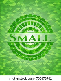 Small realistic green mosaic emblem