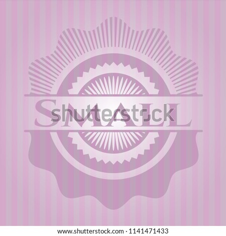 Small realistic pink emblem