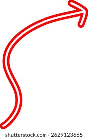 Small Red Arrow Isolated Icon