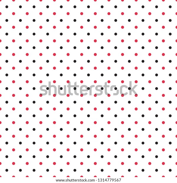 Small Red Black Polka Dot Pattern Stock Vector Royalty Free