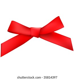 Small Red  Bow (vector Illustration)