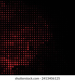 Small red dot and black background