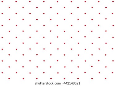 Small Red Heart Seamless Pattern Background. Vector Illustration.