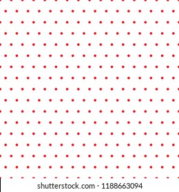 Small Red Polka Dots seamless pattern on a white background