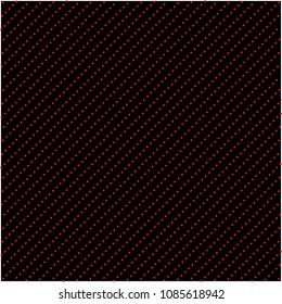 Small red polkadots, black background. Vector Illustration.