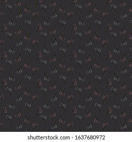 Small retro style floral vector seamless pattern