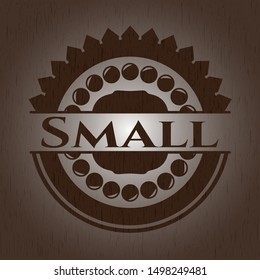 Small retro style wood emblem. Vector Illustration.