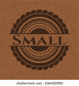 Small retro wooden emblem