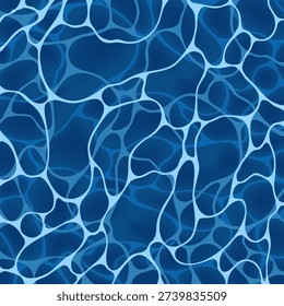 Small ripples on the water with a reflection on the bottom. Small ripples on a smooth water surface. Abstract water background.
